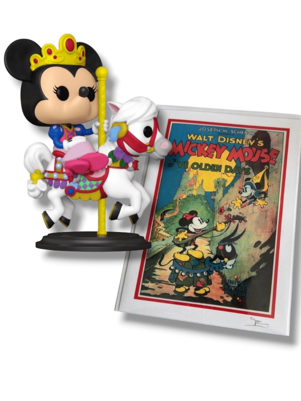 Funko Pop Minnie Mouse Prince Charming Regal Carrousel Retro Card Mickey Disney